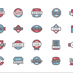 20 Tiny Logos Bundle – Minimal Small Logo Templates for Branding, Labels, Retro Badges, Typography, and Creative Graphic Design Projects