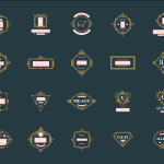 20 Luxury Badges Bundle – Premium Elegant Logo Badges for High-End Branding,