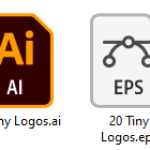 20 Tiny Logos Bundle – Minimal Small Logo Templates for Branding, Labels, Retro Badges, Typography, and Creative Graphic Design Projects