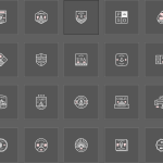 20 Line Badges Pack – Minimal Outline Badge Logos for Branding