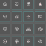 20 Line Badges Pack – Minimal Outline Badge Logos for Branding