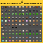 500+ Woody, Nails Head & Leaves Brushes with Seamless Textures | Photoshop Kit for Designers & Artists