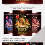 BBQ Brochures & Pamphlets Bundle PSD | Editable Restaurant Flyer Templates for Grill & Food Promotions
