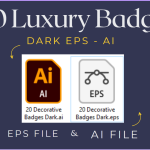 20 Luxury Badges Bundle – Premium Elegant Logo Badges for High-End Branding,