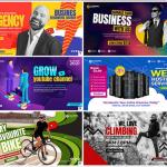 200 PSD Thumbnails for YouTube, Instagram, Facebook – Editable & High Quality