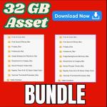 Mega Bundle 32GB Design & Media Assets | AI Tools, Sound Effects, Freepik Files, Stock Video, Overlays & many more